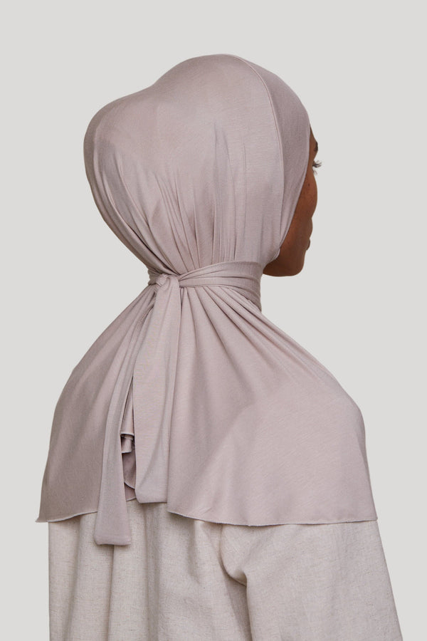 Instant Two-Piece Slip-On Hijab – Mink