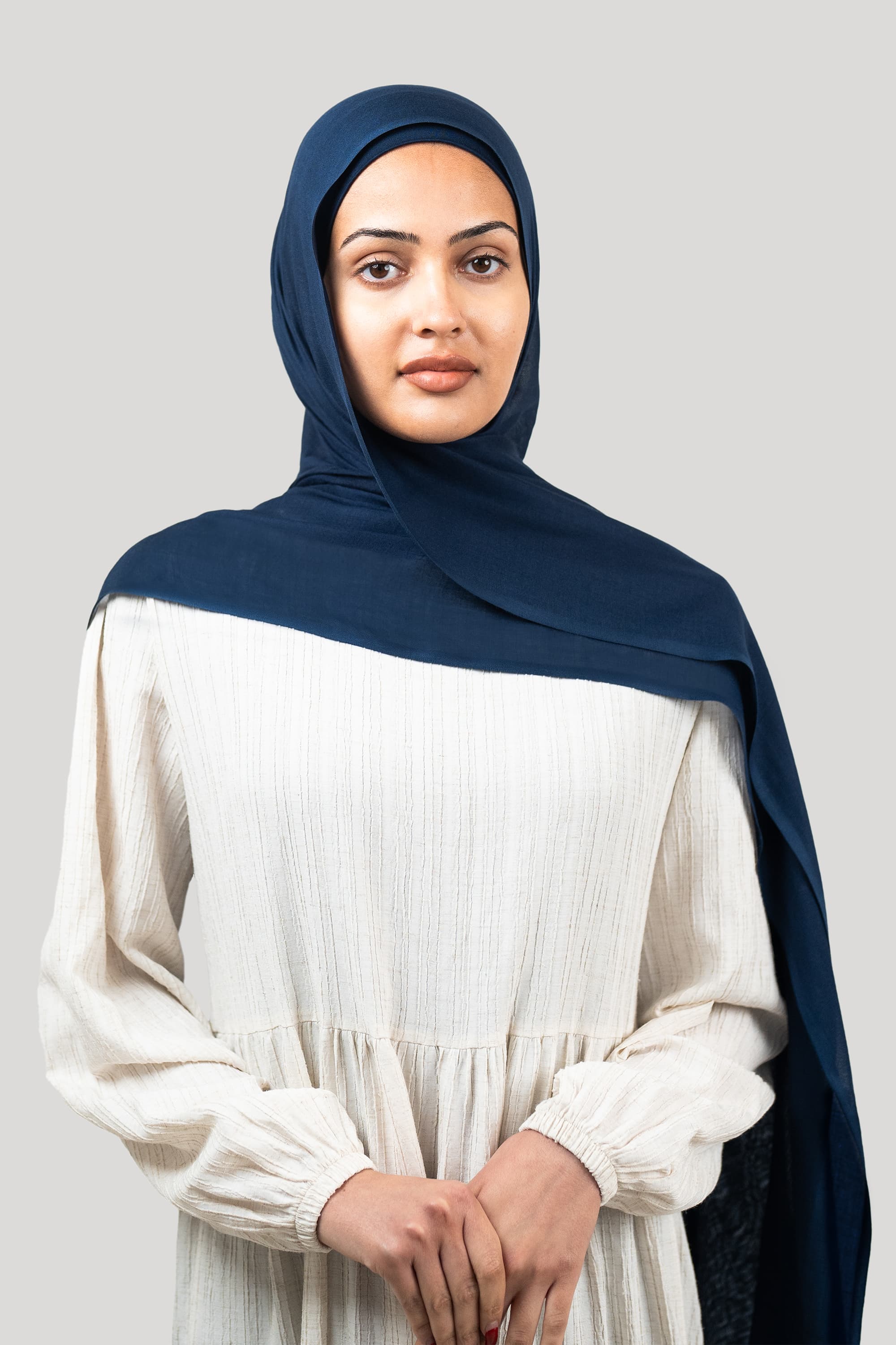 navy blue dress matching hijab Navy Blue Premium Modal Hijab & Matching Undercap