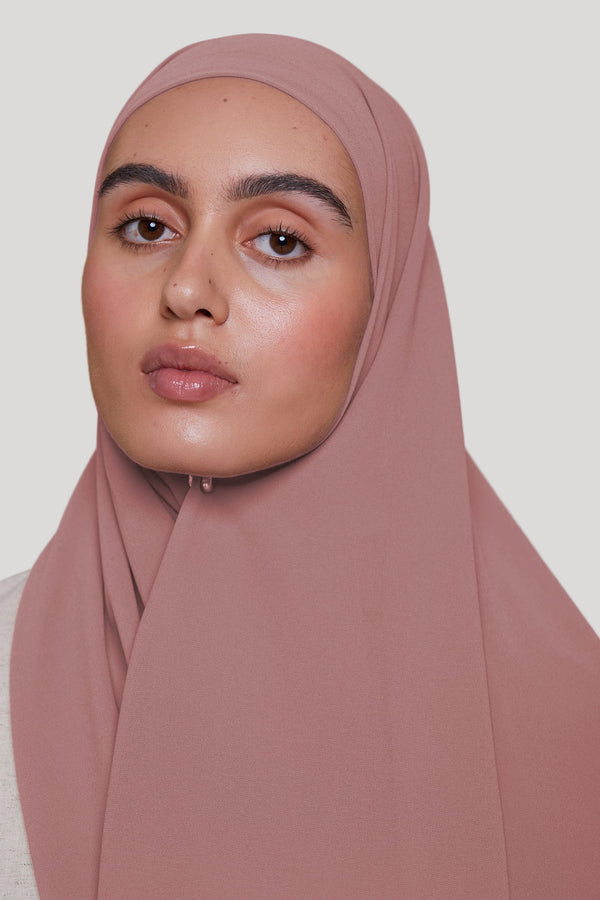 Premium Chiffon Hijab – Dusty Rose