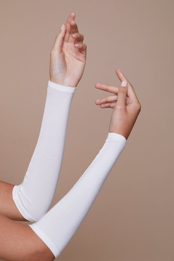 Arm Cover Sleeves - White