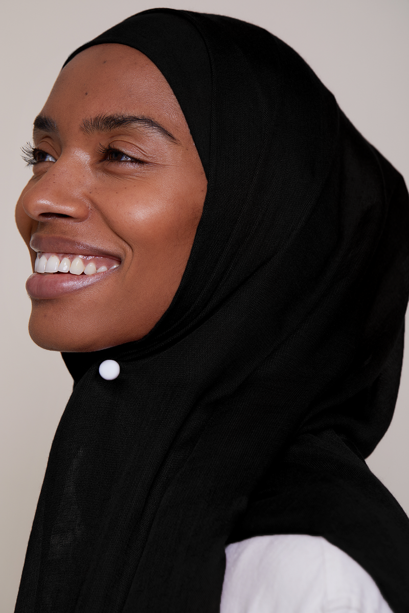 Breathable Modal Hijab Sets - Black