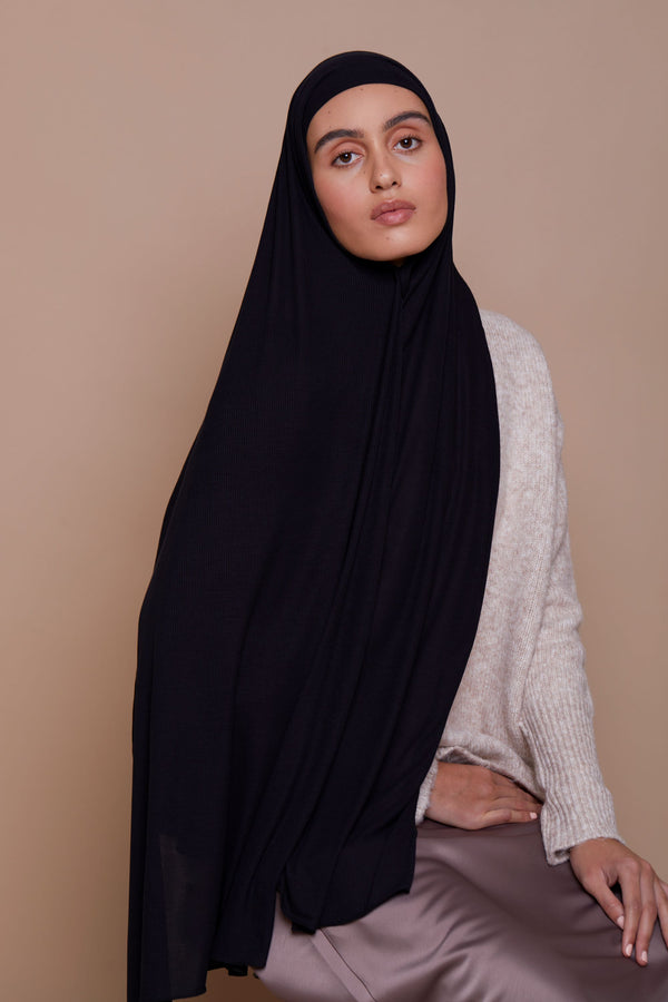 Écharpe Hijab Jersey Pour Femme - 95% Coton, 5% Lycra, Dimensions 170x70 Cm, Opaque, Confortable, Facile à Porter - 5