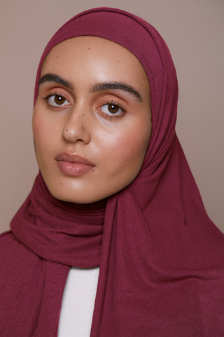 Bamboo Ribbed Jersey Hijab