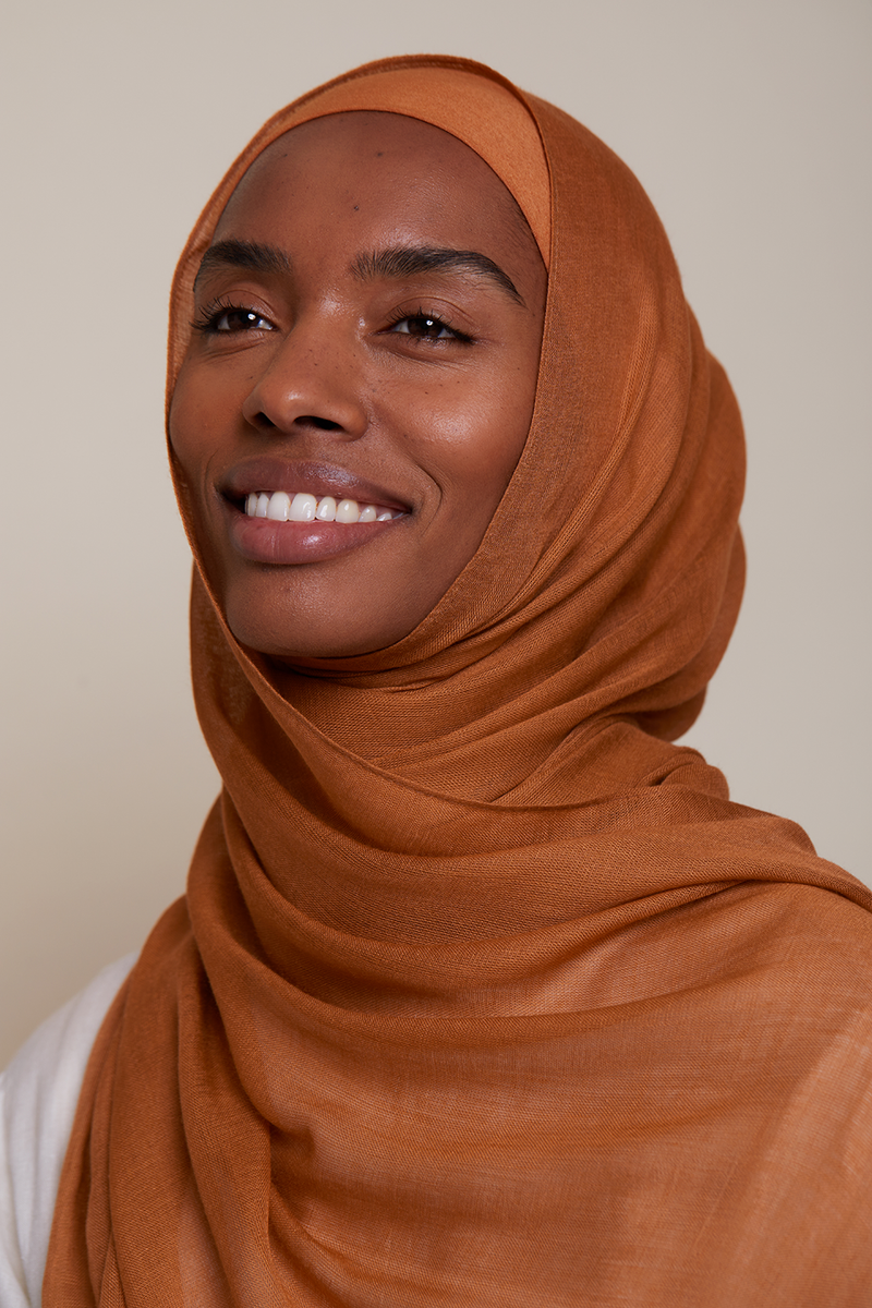 Breathable Modal Hijab Sets - Cinnamon