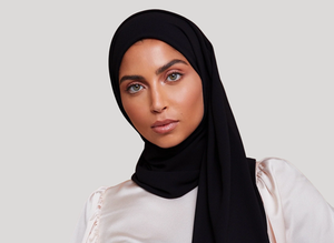 Premium Chiffon Hijab - Black