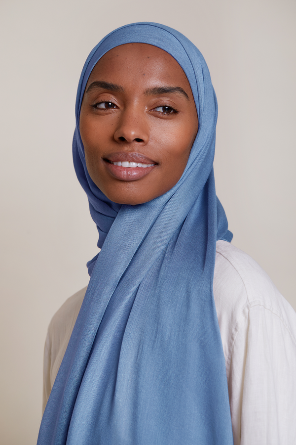 Breathable Modal Hijab Sets - Denim