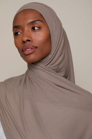 Instant Bamboo Ribbed Jersey Hijab