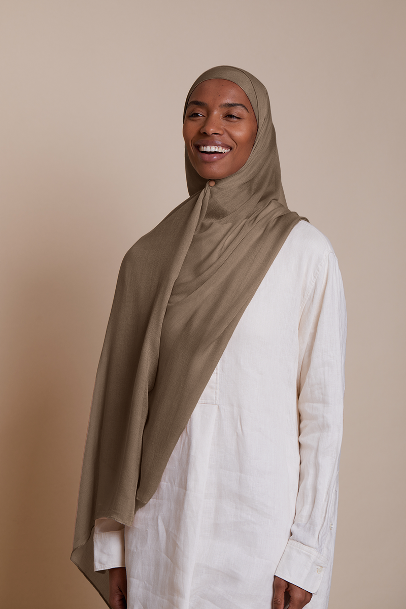 Breathable Modal Hijab Sets - Desert Taupe