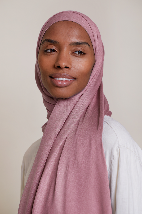 Breathable Modal Hijab Sets - Dusty Rose