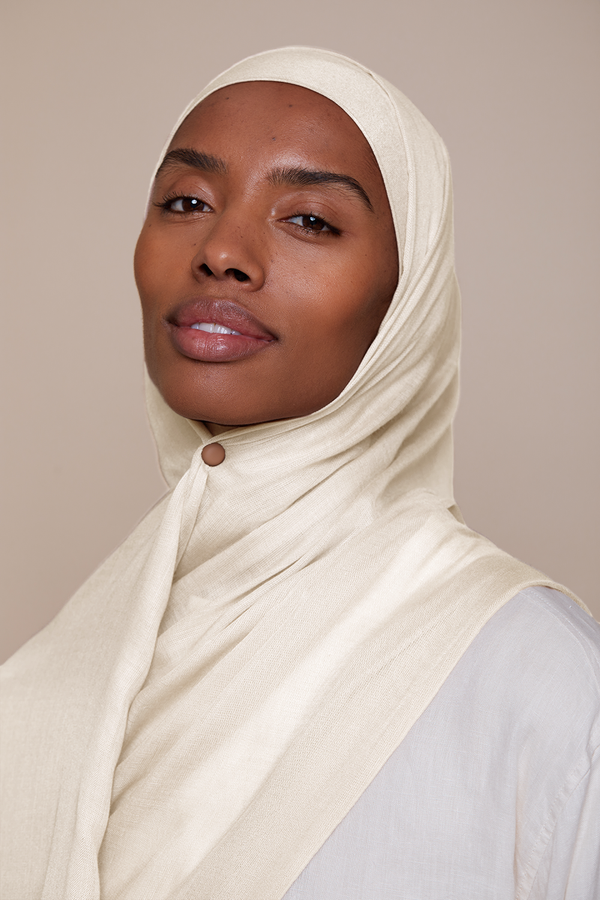 Breathable Modal Hijab Sets - Ivory
