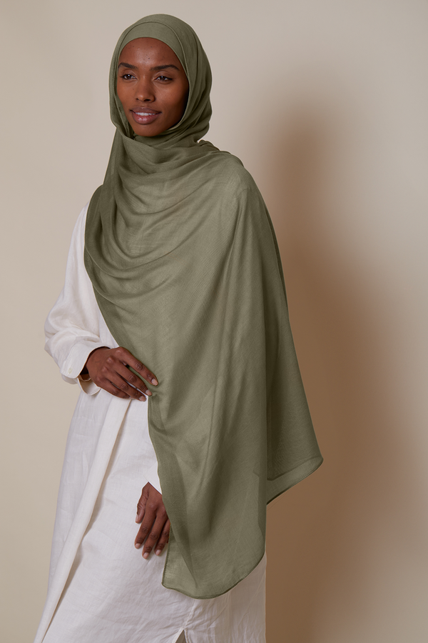 Breathable Modal Hijab Sets - Khaki