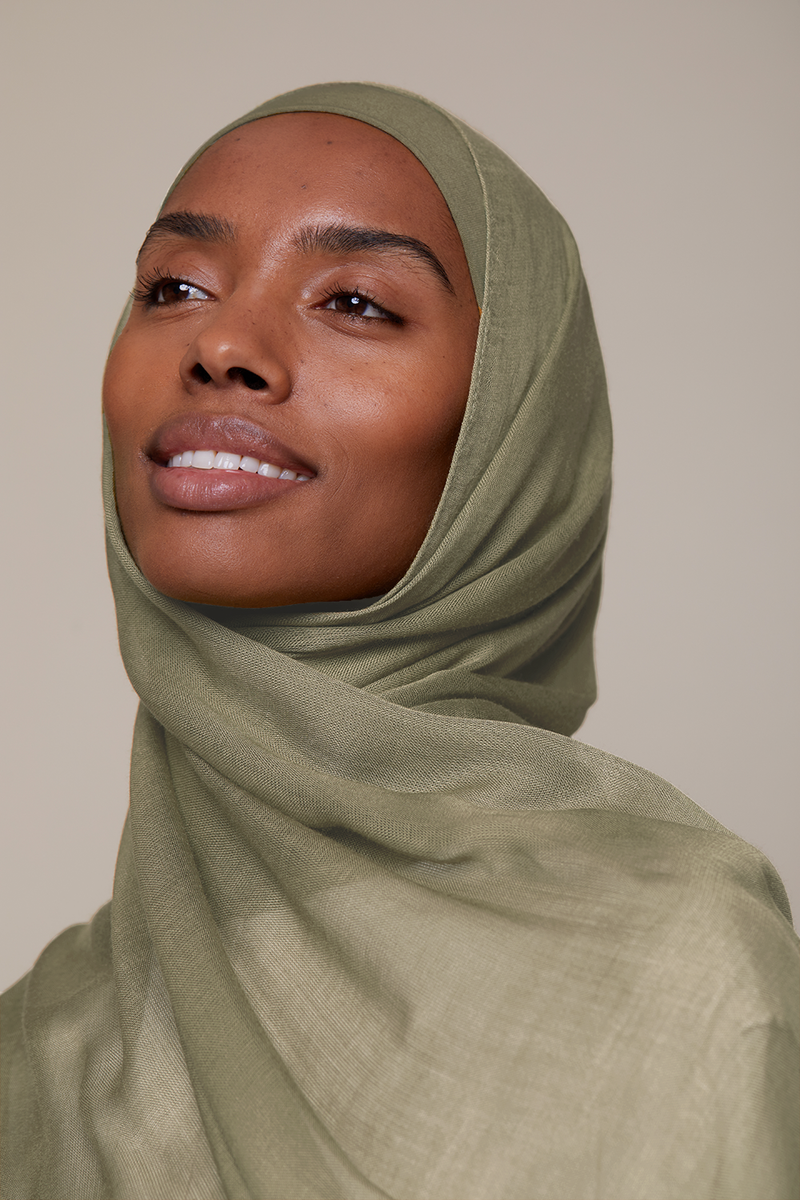 Breathable Modal Hijab Sets - Khaki