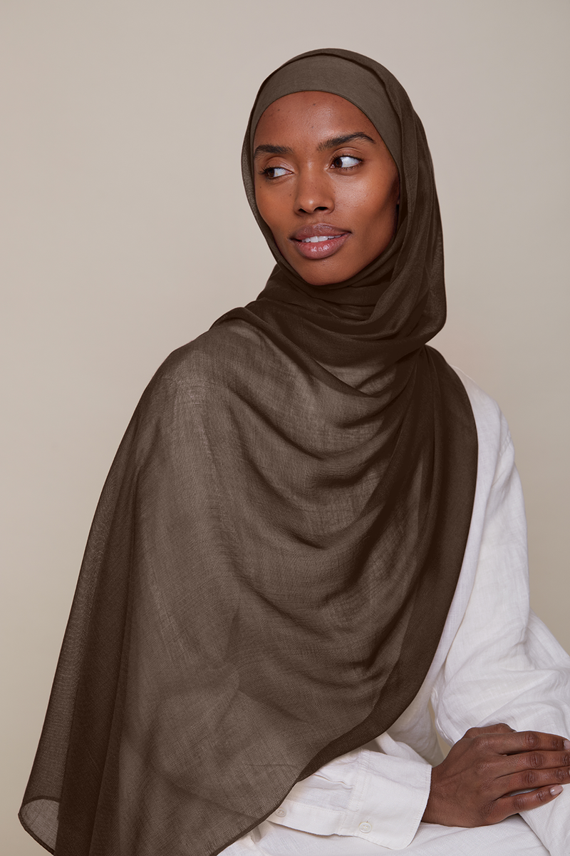 Breathable Modal Hijab Sets - Mocha