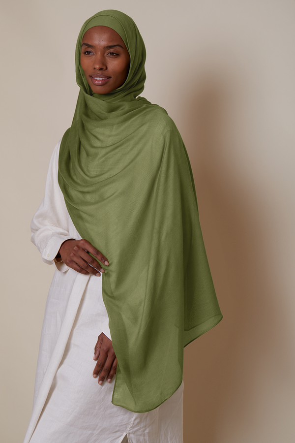 Breathable Modal Hijab Sets - Moss