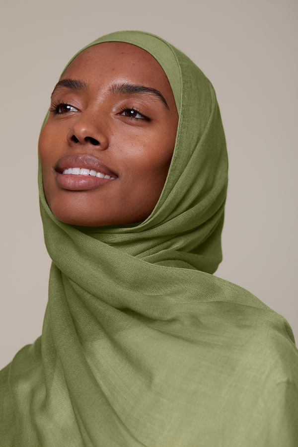 Breathable Modal Hijab Sets - Moss