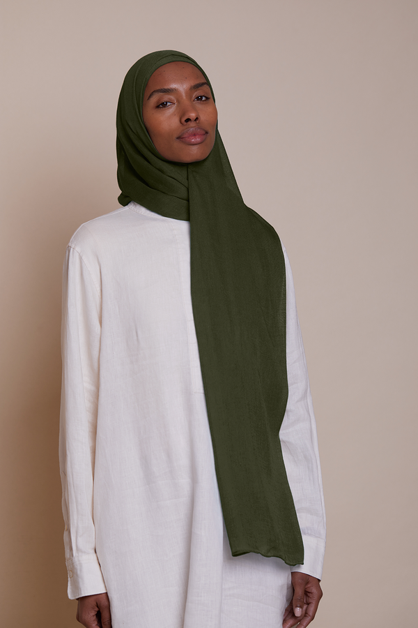 Breathable Modal Hijab Sets - Olive