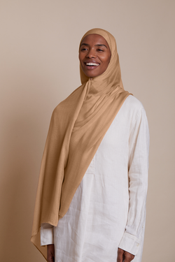Breathable Modal Hijab Sets - Tan
