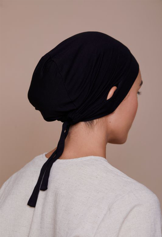 Ear-Slit Tie-Back Underscarf (Bamboo)