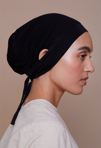 Ear-Slit Tie-Back Underscarf (Bamboo)