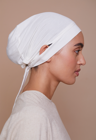 Ear-Slit Tie-Back Underscarf (Bamboo)