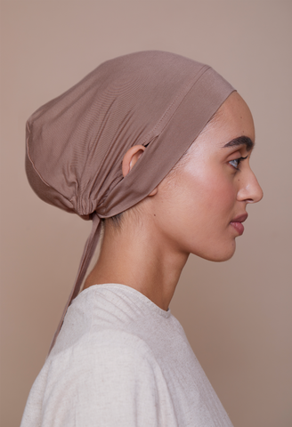 Ear-Slit Tie-Back Underscarf (Bamboo)