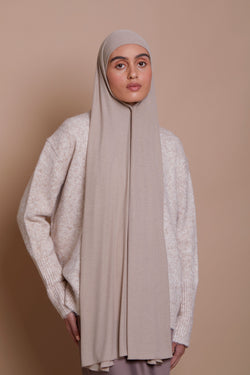 Bamboo Ribbed Jersey Hijab - Vanilla – Voile Chic - USA
