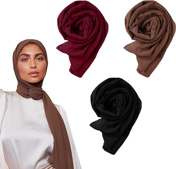 BUNDLE OF 3 - PREMIUM CHIFFON HIJABS
