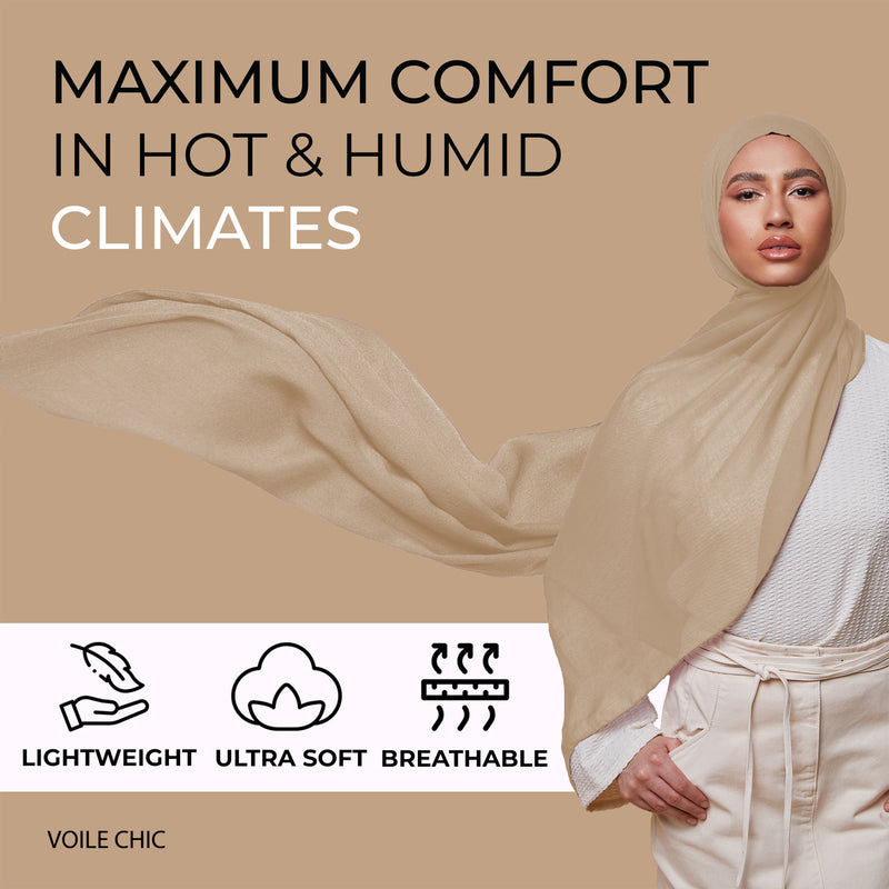 Breathable Modal Hijab - Warm Sand