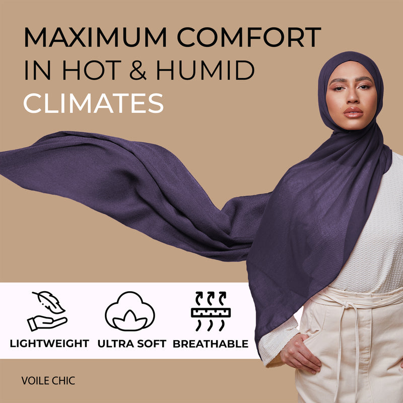 Breathable Modal Hijab - Charcoal Gray