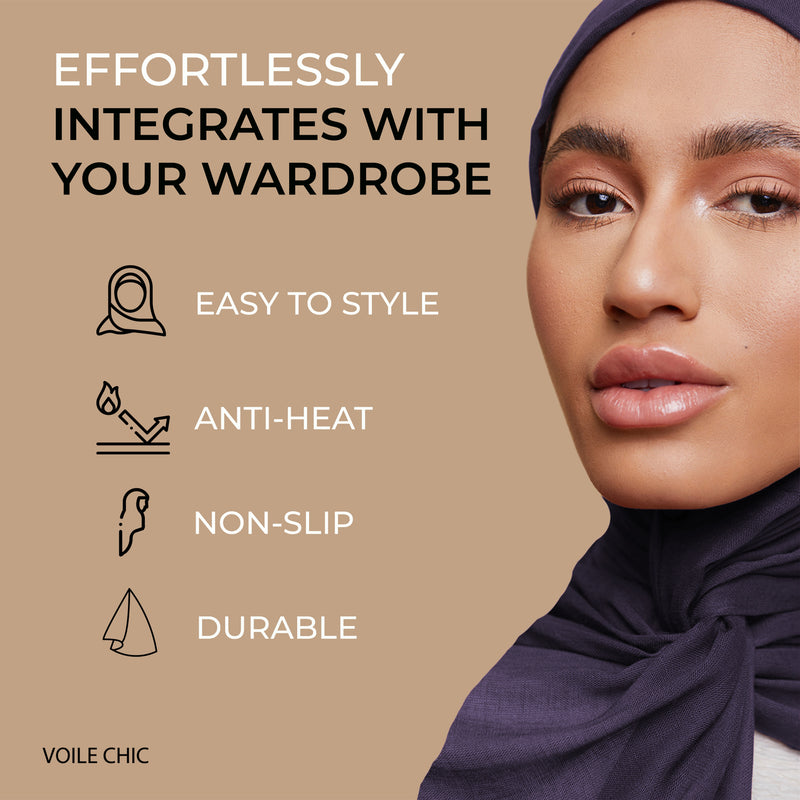 Breathable Modal Hijab - Charcoal Gray