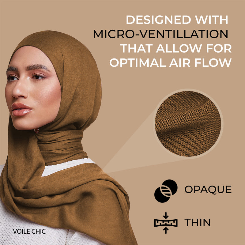 Breathable Modal Hijab - Bone Brown