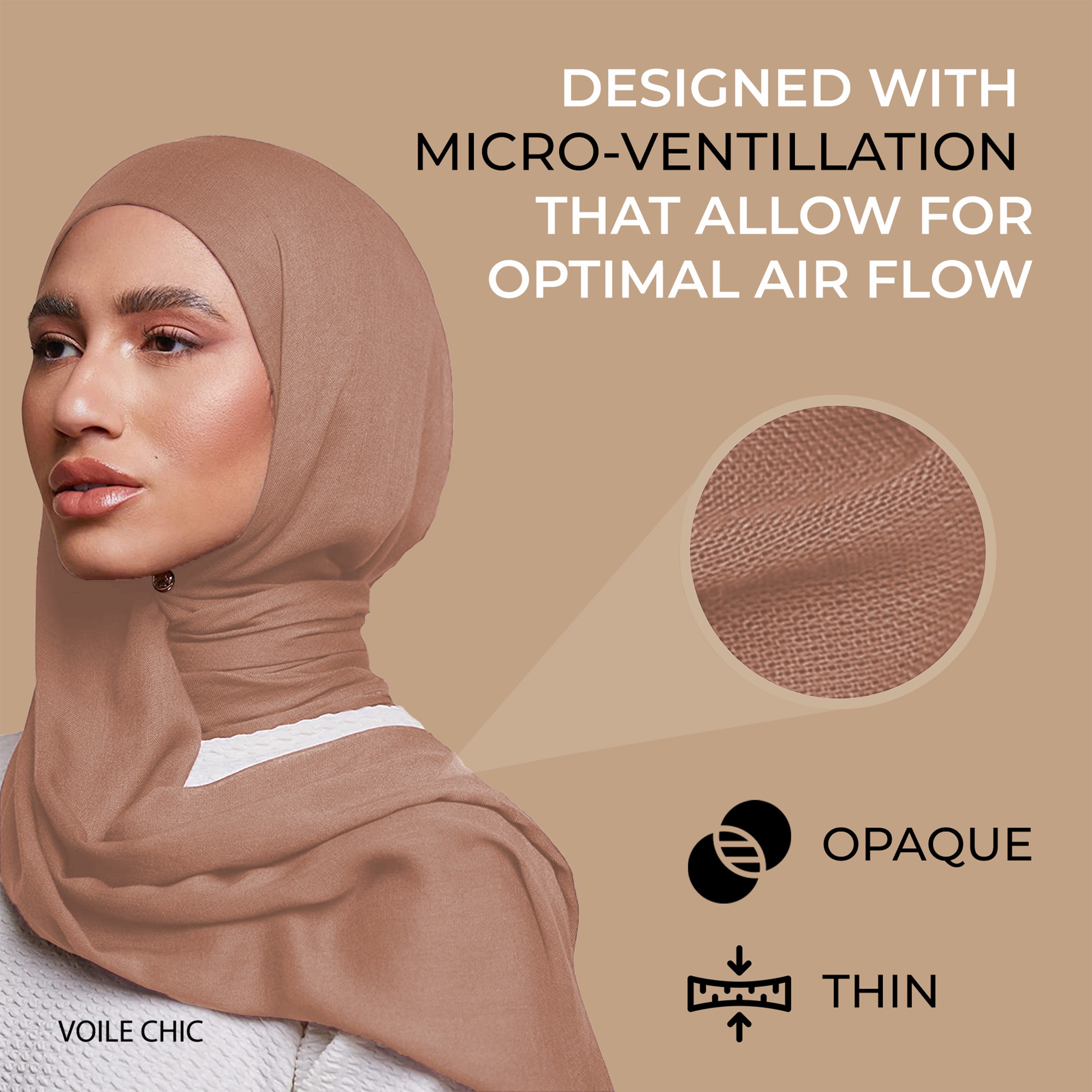 Breathable Modal Hijab - Cinnamon