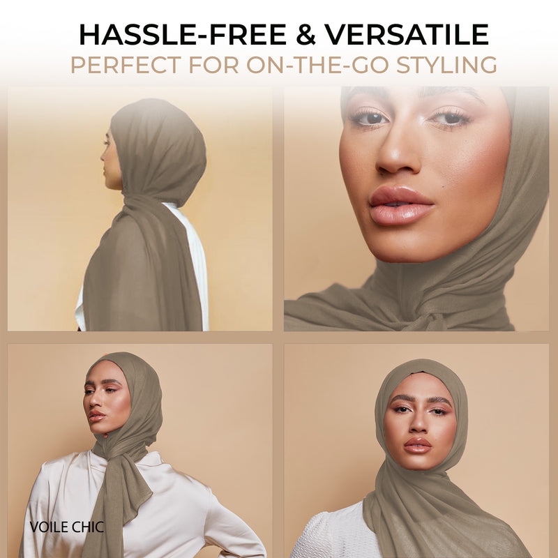 Breathable Modal Hijab - Desert Taupe