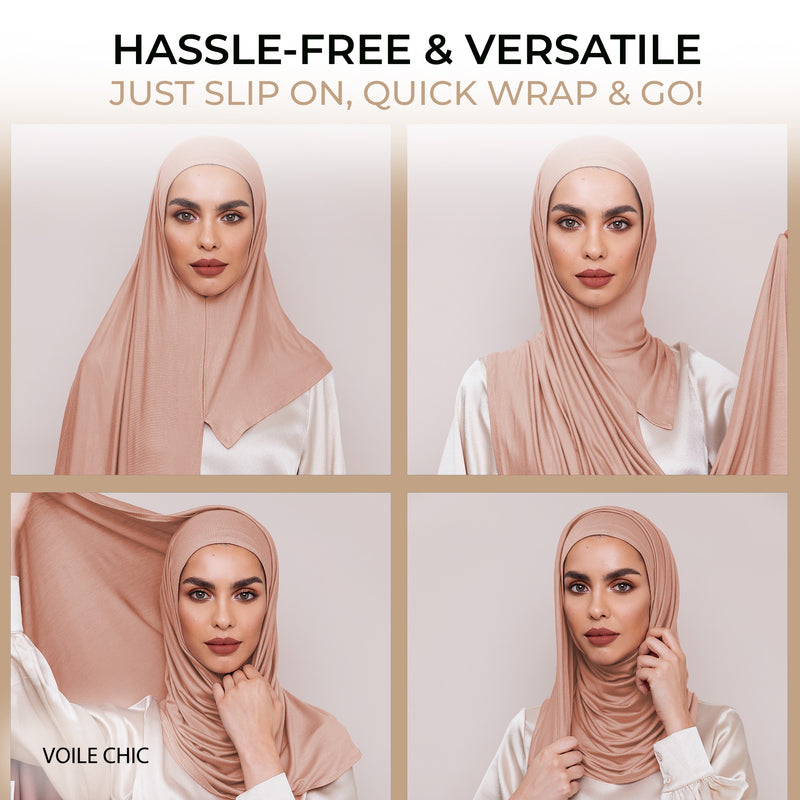Instant Premium Jersey Hijab - Vanilla