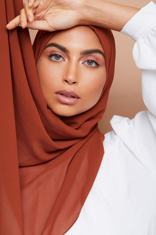 Premium Chiffon Hijab - Auburn