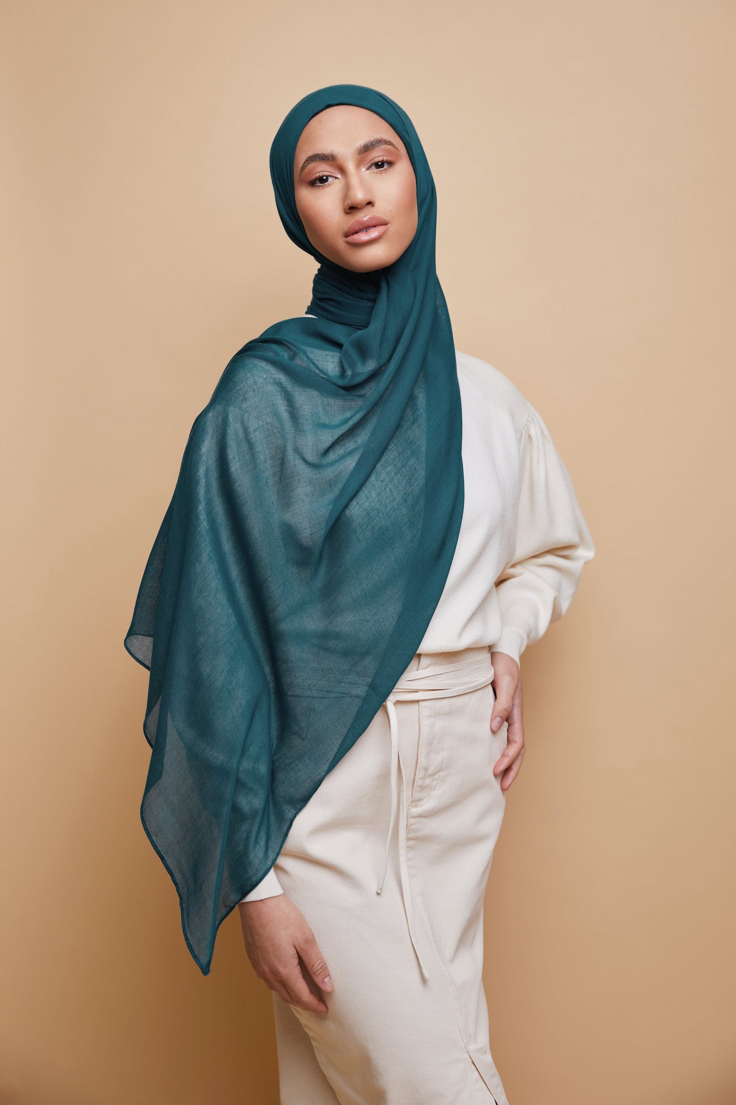 Breathable Modal Hijab - Turquoise