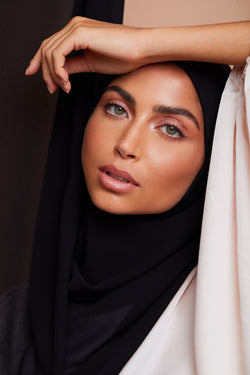 Black Premium Chiffon Hijab | VOILE CHIC | Chiffon Hijab