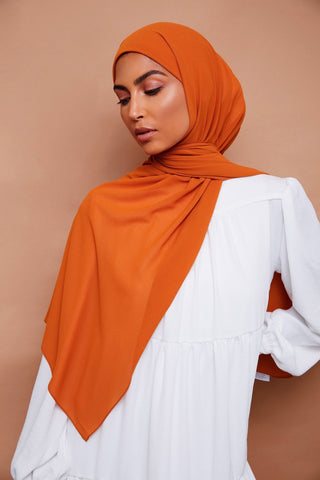 Premium Chiffon Hijab - Bronze Mustard