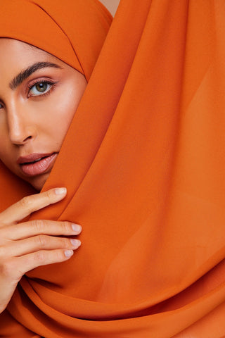 Premium Chiffon Hijab - Bronze Mustard