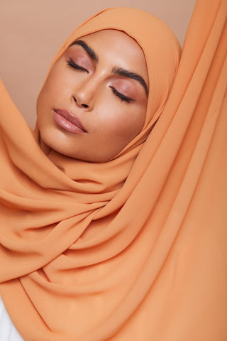 Premium Chiffon Hijab - Caramel