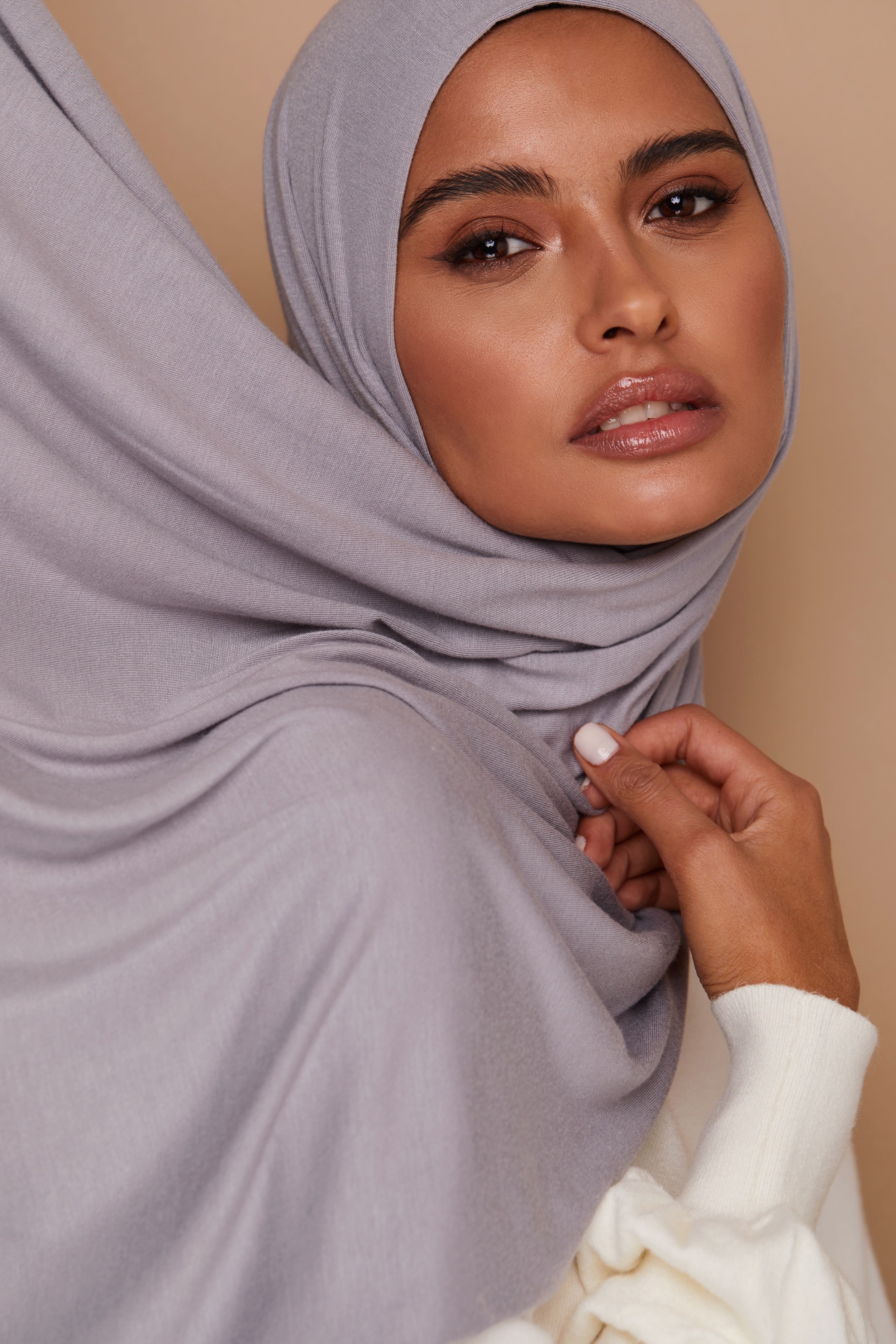 Chic Gray Jersey Hijab VOILE CHIC Best Jersey Hijab Voile Chic USA