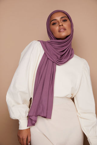 Premium Jersey Hijab - Deep Orchid