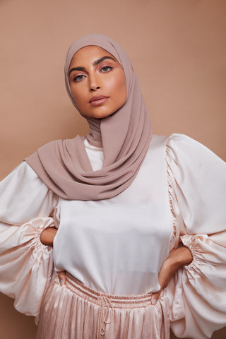 Premium Chiffon Hijab - Desert