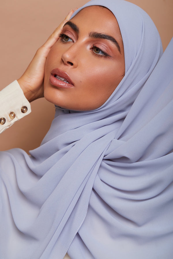 Dove Gray Premium Chiffon Hijab | VOILE CHIC | Chiffon Hijab