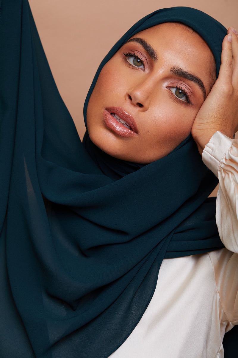 Forest Green Premium Chiffon Hijab | VOILE CHIC | Chiffon Hijab