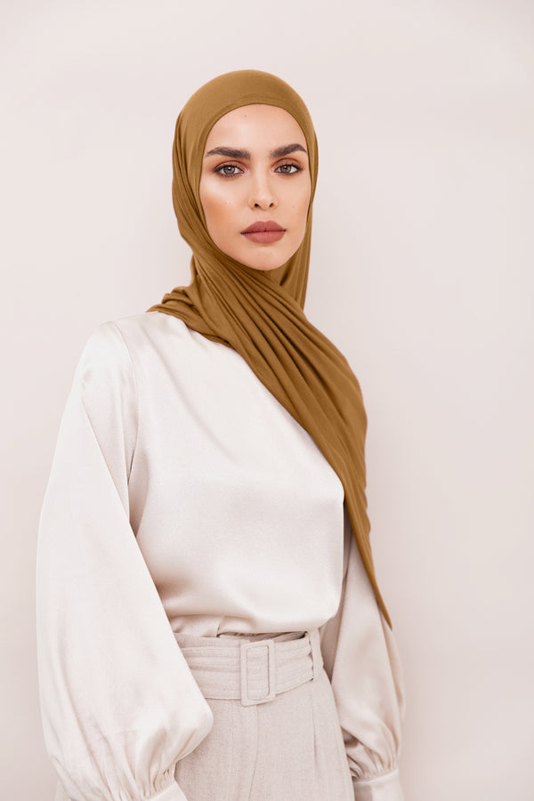 Hazelnut Instant Hijab | VOILE CHIC | Slip On Hijab