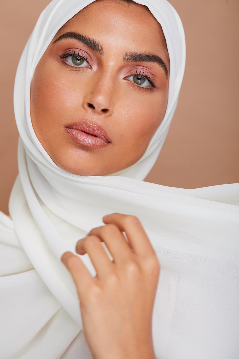Ivory Premium Chiffon Hijab | VOILE CHIC | Chiffon Hijab