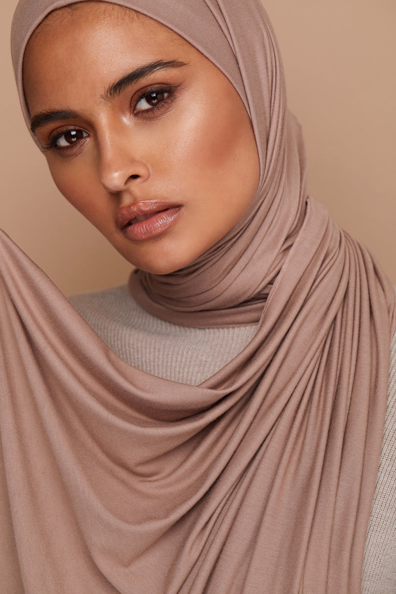 Premium Jersey Hijab - Light Mink - Rectangle 65 x 27 / Light Mink / Jersey
