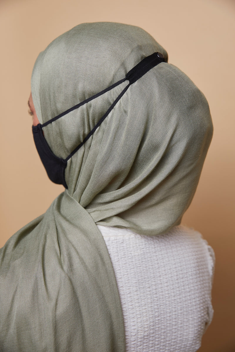 (Hijab Friendly) Pack of 3 Mask Extenders - Black