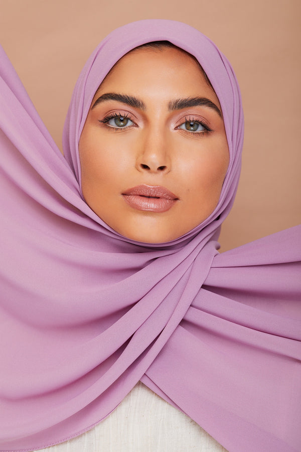 Mauve Premium Chiffon Hijab | VOILE CHIC | Chiffon Hijab